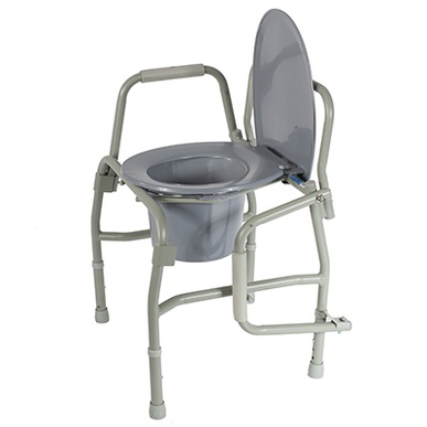 Санитарный стул с опускающимися подлокотниками высокий