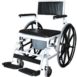 Коляска инвалидная с санитарным оснащением, съёмные подножки