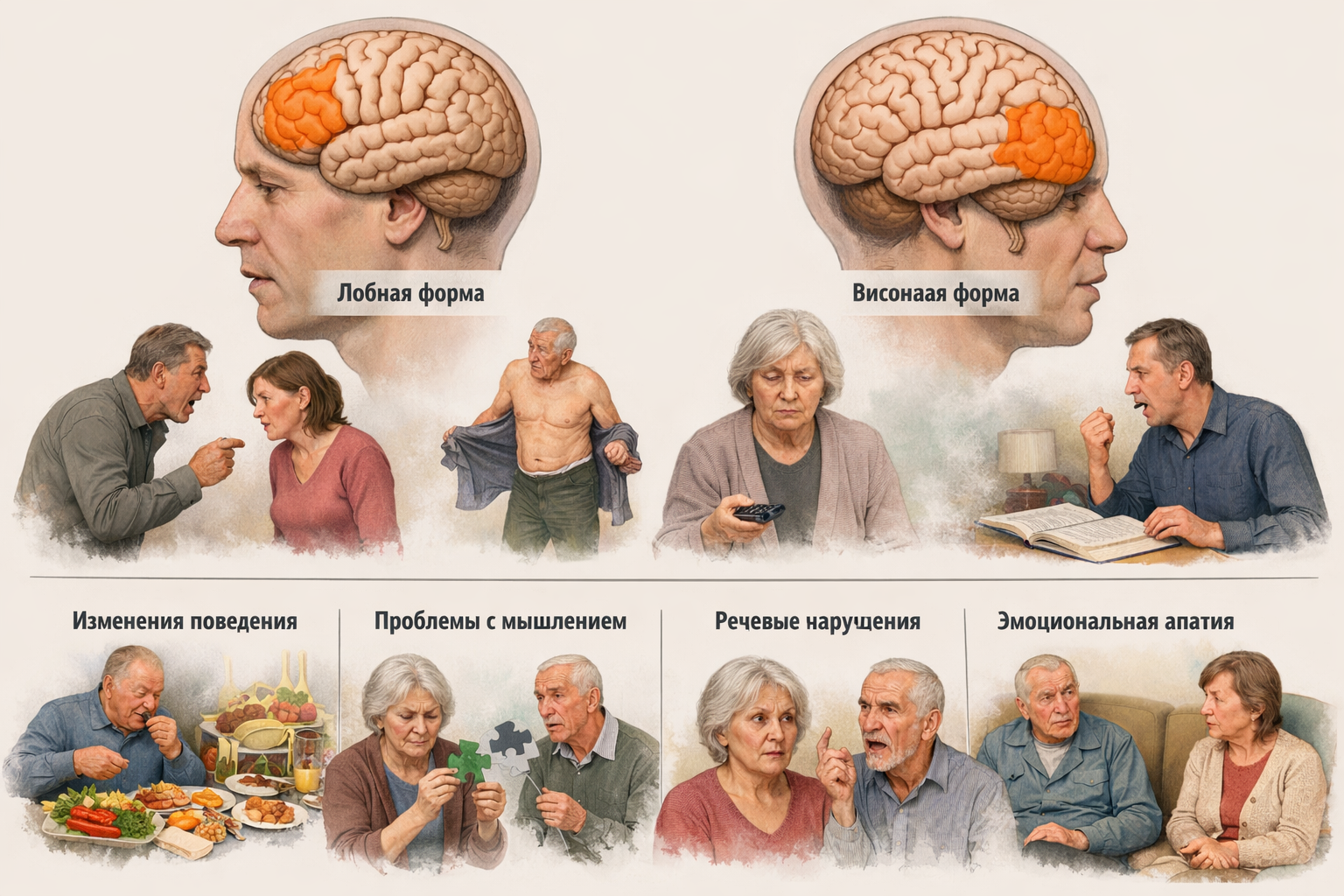 виды фронтотемпоральных расстройств